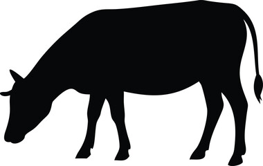 Fototapeta premium Black wild mammal silhouette vector illustration