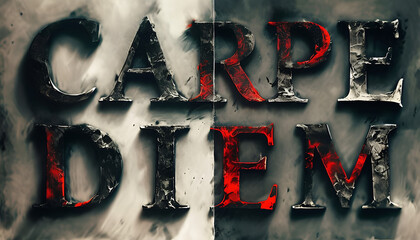 frase latina carpe diem cogli l'attimo, cogliere il momento, latino, Latin phrase carpe diem seize the day, seize the moment, Latin