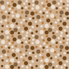 coffee beans background andpolka dot fabric