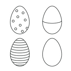 set of easter eggs