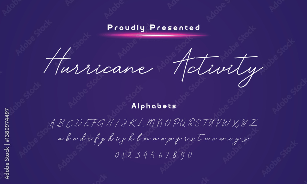 Fototapete hand drawn typeface. handwritten script alphabet isolated on white background. handmade alphabet for