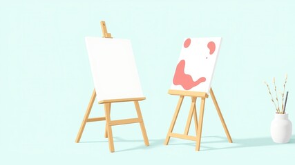 A classic paint easel, perfect for a design concept