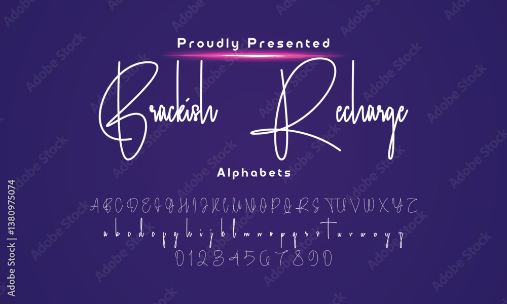 Fototapete hand drawn typeface. handwritten script alphabet isolated on white background. handmade alphabet for