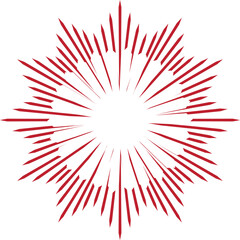 Obraz premium Red Sunburst Silhouette-1