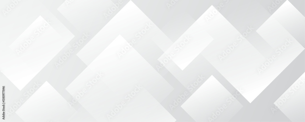 Aufkleber white abstract square pattern on banner design. modern and minimal concept white and gray abstract g