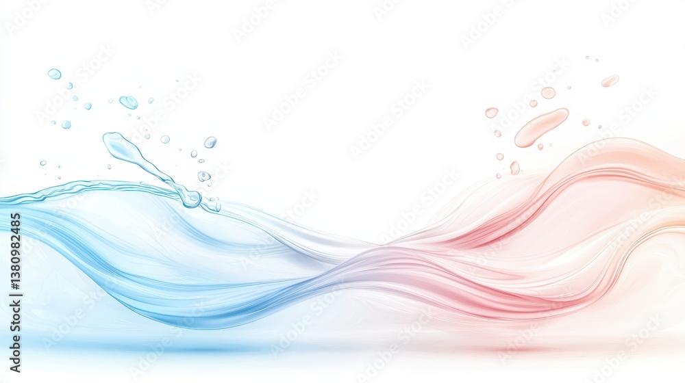 Aufkleber abstract water wave background, serene and dynamic design element for modern projects