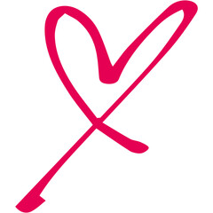 Hand drawn heart illustration