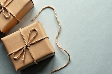 Subtle kraft paper gift box pattern, twine detail , paper, monochrome