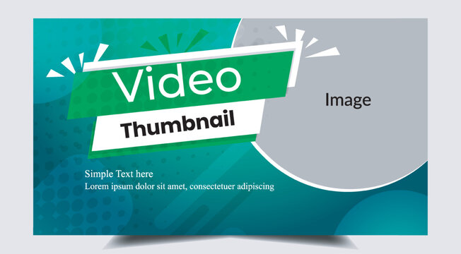 Modern outstending web or social media thumbnail template for video channel	