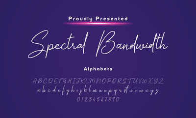 calligraphy script. Vector alphabet