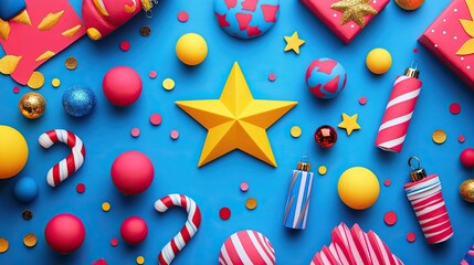 Christmas Wallpaper Top View Background