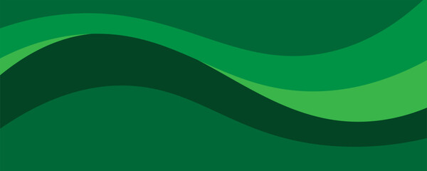 Vector green line background curve element with green space for text and message design, overlapping layers. Eps10