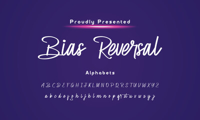 calligraphy script. Vector alphabet