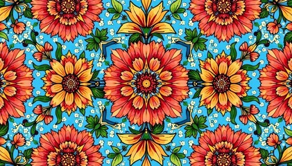 Intricate floral design, repeating seamlessly , wallpaper, design, background pattern