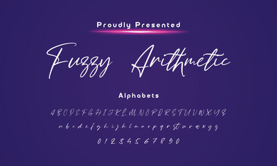 calligraphy script. Vector alphabet