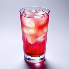 Iced cocktail in a glass, condensation, light background, drink, summer