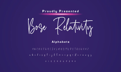 calligraphy script. Vector alphabet