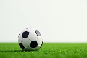 New, pristine football against pure white backdrop, sharp, sporting goods, ball