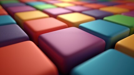 Obraz premium Vibrant Colorful Cubes Abstract Background