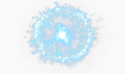 Ethereal Blue Glow Overlay Effect Isolate on Transparent Background, cutout, png