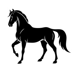 Realistic horse vector in a noble stance