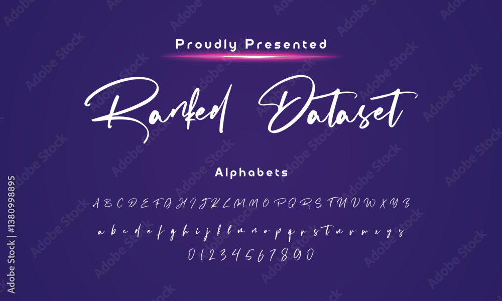 Fototapete bold and script alphabets. vector font duo