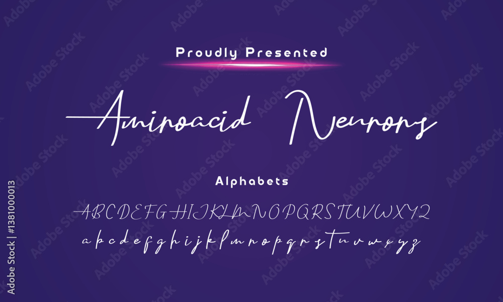 Fototapete bold and script alphabets. vector font duo