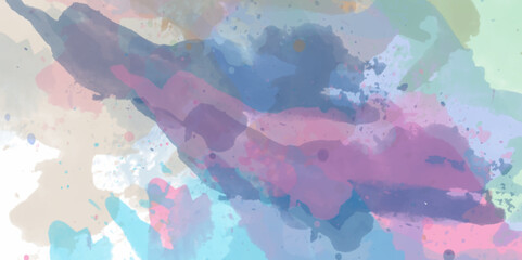 Naklejka premium Bold Artistic painted abstract background. Oil drop, ink paper, watercolor abstract background.concrete wall graffiti. Colorful and bright watercolor background texture with grunge watercolor splashes