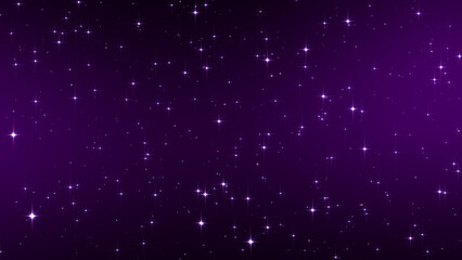 shiny stars glittering and glowing and particles, abstract gradient purple pink new year and christmas, social media background