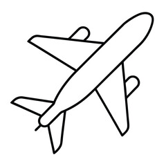Airplane Line Art Vector  Perfect for Logos & Prints