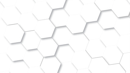 Naklejka premium Abstract white 3d hexagon light creative digital concept vector surface tile and mosaic background . multicolor hexagon geometric honeycomb texture background. creative decorative element fabric .