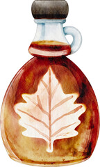 watercolor maple syrup