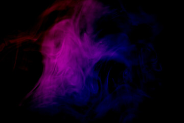 Fototapeta premium Colorful Smoke Waves with Deep Black Background for Dramatic Effect