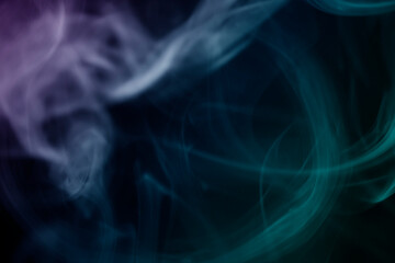 Abstract Smoke Background in Purple and Teal Colors for Design