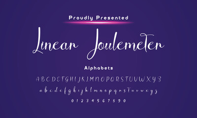 Bold and script alphabets. Vector font duo