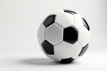 Fototapeta premium Brand new white football against pure white backdrop , game, new, pristine