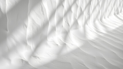 Obraz premium Abstract white textured background with soft waves and subtle shadows, perfect for minimal designs, artistic projects, and modern visual compositions.