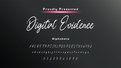 Bold and script alphabets. Vector font duo