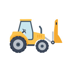  Stylish Heavy Duty Tractor Icon Illustration