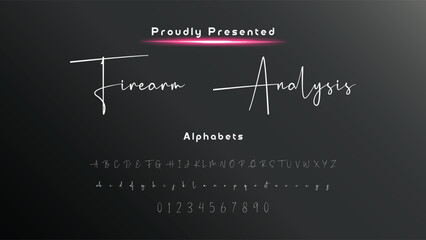 Fototapeta premium Bold and script alphabets. Vector font duo