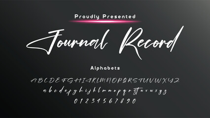 Bold and script alphabets. Vector font duo