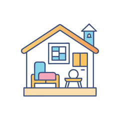  Stylish Home Staging Icon Illustration