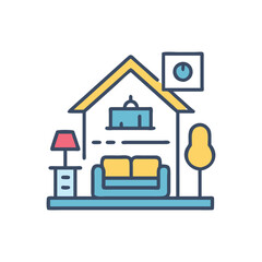 Fototapeta premium Dynamic Home Staging Icon Design