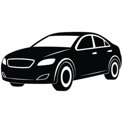 Clean Car Silhouette Illustration  Ideal for Vehicle & Transport Branding