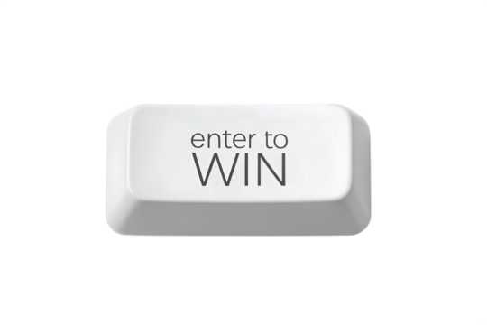 White Rectangular Button Minimalist Design Enter to Win