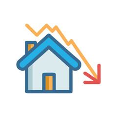  Housing Crisis Icon for Economic Challenges
