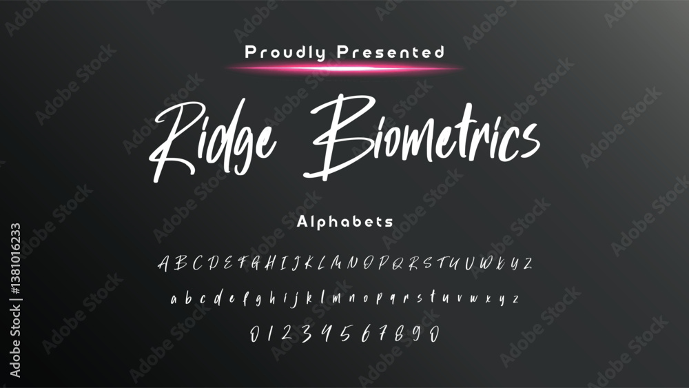 Fototapete bold and script alphabets. vector font duo