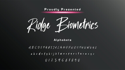 Bold and script alphabets. Vector font duo