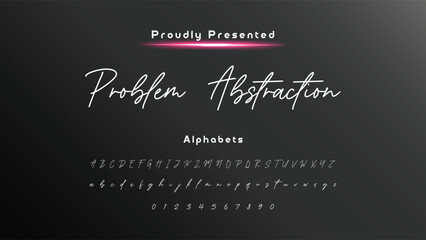 Hand drawn vector alphabet. Modern monoline signature script font. Elegant Signature Font. Best Alphabet Beautiful Calligraphy Signature Font