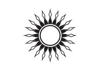 Naklejka premium Sun silhouette Vector